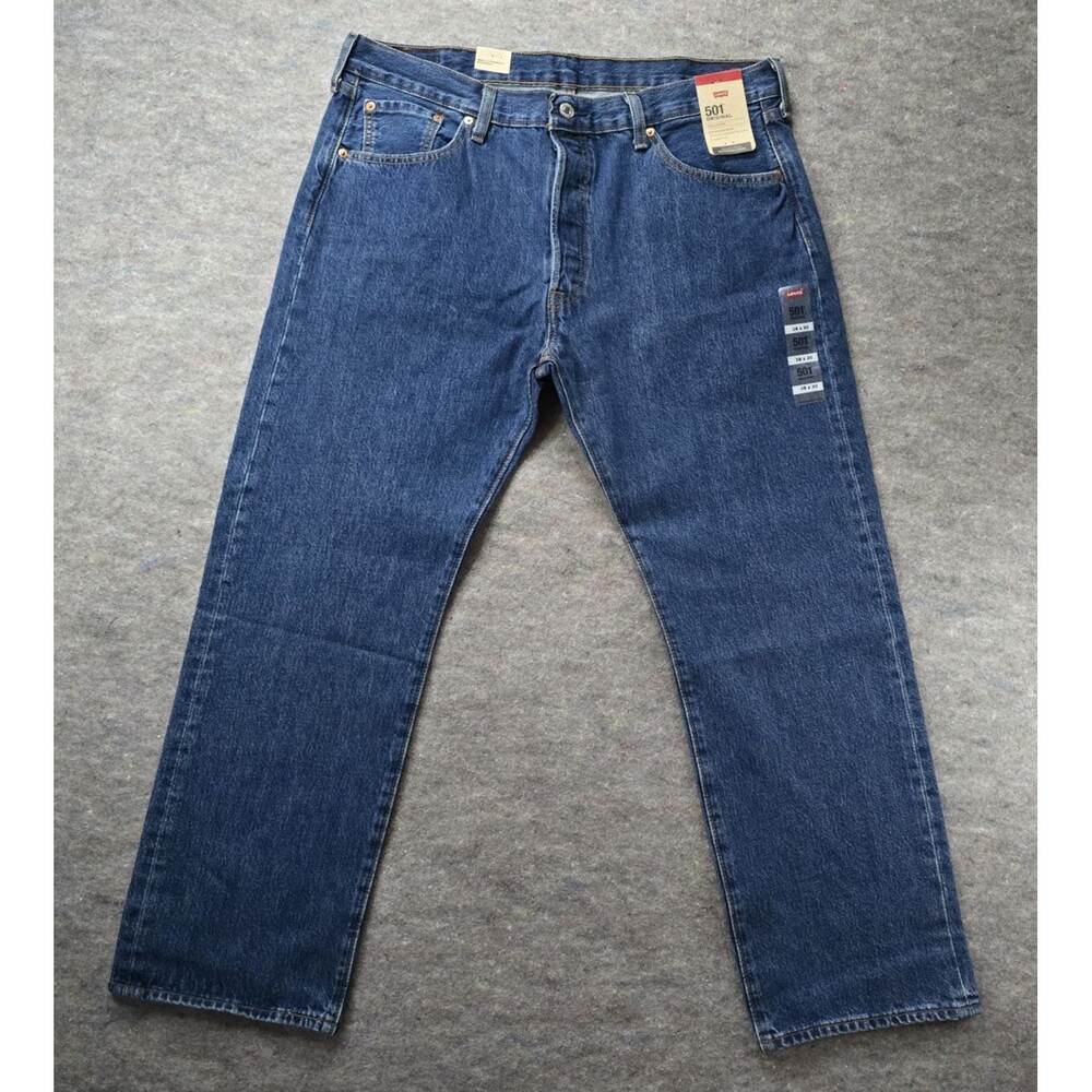 Levi's 501 Original Button Fly Jeans for Men NWT Medium Wash Straight 38x30